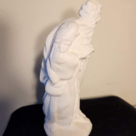 Unpainted Ceramic 10 3/4" Shepherd Praying Nativity Piece - Picture 7 of 10